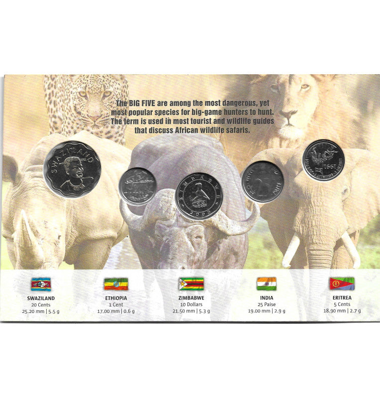 Blister of the Big 5 coins